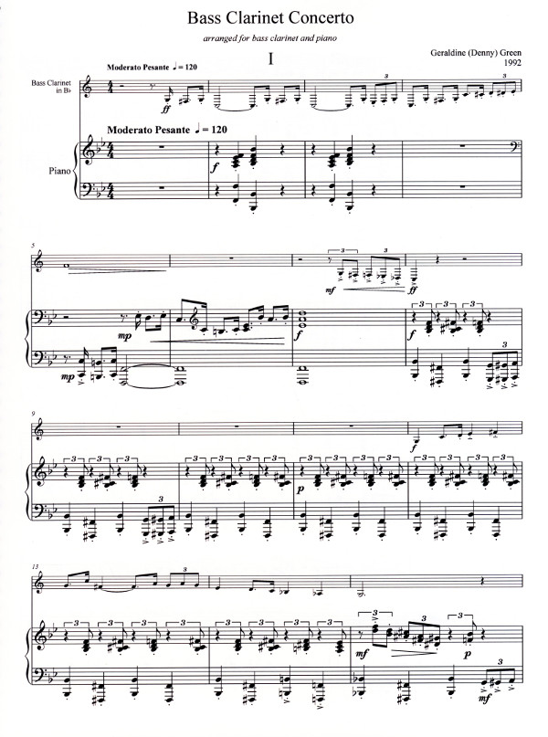 Green, Geraldine Bass Concerto (1992) (Dauer ca 23